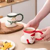 Mugs Creative Christmas Mug Lovely Christmas Stocking Styling Cup Cute Santa Clau Coffee Cup Christmas Gifts Ceramic Water Cup 231013