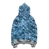 Sweats à capuche de designer Mens Zip Up Shark Ets Manteaux à capuche à manches longues Lâche Camouflage Et Imprimer Femme Hoody Pwtah