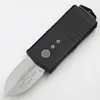 Mini coltello automatico da cacciatore di taglie Rocket Design D2 Lama satinata 6061-T6 Manico in alluminio Coltelli 204P