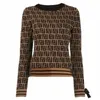 SWEATER Projektant Sweter Women Pullover okrągła szyja Sweter Zaawansowana wersja Francja modna odzież Kobiety luksusowy designerka kardigan f liter alphabet SW 87F2#