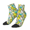 Chaussettes pour hommes, bouquets de perruches, cheville, oiseau mignon, Animal, unisexe, motif Harajuku imprimé, chaussettes basses heureuses, cadeau