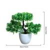 Dekorative Blumen 1PC Künstliche Pflanzen Topf Bonsai Grün Kleiner Baum Gefälschte Ornamente Für Home Garten Decor Party El Desktop