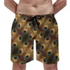 Shorts pour hommes Peacock Feathers Board Summer Green Gold Sports Fitness Pantalon court Mâle Séchage rapide Casual Oversize Beach Trunks