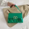 Nuevo bolso de mujer, bandolera, moda plisada, un hombro, pequeño, cuadrado, fresco, dulce, informal, modelo 5598