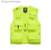 Herenvesten Grote maten S-7XL Heren Outdoorvest Wandelen Vissen Jagen Oranje Lti-zakken Gilet Sneldrogend Ademend Chaleco TacticoL231014