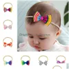 Accessori per capelli Ins Accessori per capelli per bambini europei e americani Stoffa fai da te Fascia per capelli larga Copricapo per bambini Fascia per capelli per bambini Stampa Grande Dhqwh