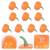 Estatuetas decorativas 10 PCs Miniatura Artificial Pumpkin Fall Garland Fake Pumpkins Realista de plástico Adornista