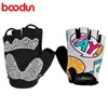 Barnmittens BooDun Lycra Mitten Cycling Gloves For Children Barn Bicycle Skating Sports Half Fing Finger Anti Skid Gel S M L 231013