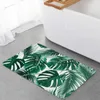 Carpets Tropical Jungle Green Leaves Kitchen Floor Mat Living Room Decor Carpet Home Hallway Entrance Doormat Balcony Door Anti Slip Rug