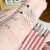 Eye Shadow Liner Combination Ultra Thin Silky Matte Liquid Eyeliner Waterproof Non Smudging Lasting Black Brown Pink Lying Silkworm Liner Eyes Makeup 231013