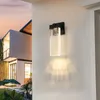 정원 조명 실외 방수 투명 LED 크리스탈 벽 램프 (2 팩)