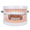 Grillz Dental Grills Hip Hop Grillz Teeth 8 Tooth Microinlaid Zircon Single Row Lower Drop Delivery Jewel Body DHSGC