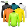 Cykeljackor Wosawe Men Windproof Waterproof Reflective Cycling Jacket MTB BICYCLE Långärmad vindbrytare ärmlös Vest Bike Coat Jersey 231013