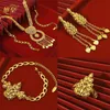 ウェディングジュエリーセットXuhuang Indian Exquisite Copper Jewelry for Women Ethiopia Goldメッキネックレスイヤリングセット