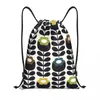 쇼핑 가방 커스텀 Orla Kiely Scandinavian Multi-Stemmed Birds Flowerstring Bag 남성 여성 경량 스포츠 체육관 저장 배낭