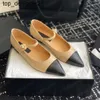 23SS Designer Sandals Flat Pointed Toe Mary Jane Single Shoes Leather Ballet Shoes Women's Flat Boat Shoes Loafers Casual Shoes Dress Shoes