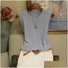 Blusas femininas camisas moda mulher blusa 2021 verão sem mangas mulheres o-pescoço camisa de malha roupas das mulheres tops e blusas c853 a dhztl