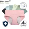 5pcs / lot culottes physiologiques menstruelles femmes coton slips anti-fuite sous-vêtements madame période caleçons lingerie sexy 20111285Q