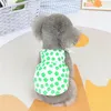 Vestuário para cães verão roupas para animais de estimação crisântemo impressão gato para pequenos gatos cães traje camisa vestido gatinho outfit