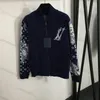 Knit Cardigan Unisex Letter Embroidery Design Long Sleeve Cardigan Zipper Coat Loose Sweater