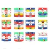 Jelly The Flag Bracciale Glow American Germania Qatar Inghilterra Sile Gomma Moda Sport Braccialetti Braccialetti Classico Bracciale Lettera Gioiello Dhuqj