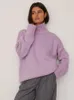 Women's Sweaters Oversized Elegant Knit Winter Jumper Woman Pullovers 2023 Fall Blue Long Sleeve Top Thick Turtleneck Sweater