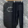 Pantaloni da uomo in seta di ghiaccio primaverile ed estivo Pantaloni da piede piccolo Pantaloni lunghi con lacci elastici Seta di ghiaccio Fresca e ad asciugatura rapida Moda casual CC