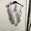 Women One Piece Swimwear Letter Print Backless Biquini Designer Vacation Swimming Swimsuit Quick Dry Bikini