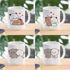 Muggar Panda Bear Bubu Dudu Coffee Milk Cup Mocha Cat Panda Bear Par Christmas Mug Kawaii Cups Original Mugs Drinkware 231013