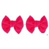 Accessori per capelli Europa Neonate Fiocco grande Fermaglio per capelli Bambini Bowknot Barrette 2 pezzi Set Barrettes Ragazza Accessorio per bambini 18 colori Baby, Dhmw8