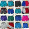 Heren All Team Ed JUST DON Basketbal Pocket Retro Shorts Hip Pop Pant met zakken Rits Joggingbroek Honkbal Korte Man S-XXL S Jerseys