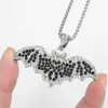 Pendant Necklaces Fashion Cool Zircon Bat Necklace For Men Women Personality Hip Hop Rock Street Party Jewelry Gifts