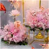 Couronnes de fleurs décoratives Flone Artificielle Faux Fond Arch Décoration Pièce maîtresse Arrangement floral Baby Shower Party Drop Deli Dhjop