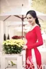 Etnik Giyim Aodai Vietnam Cheongsam Elbise Vietnam Geleneksel Modern Kadınlar Ao-Dai Kırmızı