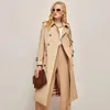 Damen-Trenchcoats, Designer-Luxus-Designer-Damen-Trenchcoat, original Burr-Mode, klassisch, englisch, beige, weiße Jacke, Oberteil, lässig, mit Gürtel O4P3