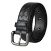 Other Fashion Accessories Korean Jeans Suit Pants Business Pin Buckle Strap Luxury Hand Woven Men Leather Belt 231013