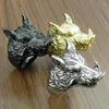 Cluster Rings Vintage Gold-Plated Color 316L Stainless Steel Wild Boar Head Ring Animal Hop Men's Jewelry