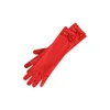 القفازات للأطفال 8PAIR BOW KNOT PERVIESS PRINCESS DISTORIES SATIN GLOVES 231013