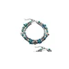 Cavigliere 7 stili Summer Beach Tartaruga a forma di fascino Corda String Cavigliere per le donne Bracciale alla caviglia Sandali donna sulla gamba Catena piede Ebreo Dhnc9