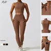 Set attivi Donna Autunno Sport Raccolta antiurto Set di tuta da yoga nuda ad alta resistenza Corsa Fitness Canotta Abbigliamento sportivo per il tempo libero