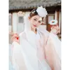 Ethnic Clothing Chuxiao Charakterystyka Koreańczyka różowy garnitur Hanbok Yanji Travel Po Haftowana spódnica