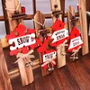 Tomada de fábrica decoração criativa 16cm vermelho árvore de natal sino floco de neve cervos madeira pendurado porta janela pendurado jóias