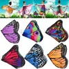 Foulards 2024 Enfants Papillon Ailes Cape Enfants Filles Fée Châle Pixie Cape Fantaisie Robe Costume Cadeau Festival Accessoires De Fête