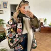 Piumino da donna Parka 2023 Moda Autunno e Inverno Elegante giacca di cotone caldo Cappotto di fiori ispiratore a braccio lungo spesso 231013