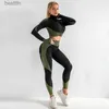 Actieve sets Naadloos yogapak 2/3-delige set Dames Sport Fitnesskleding Gymsportpak Yogakleding Workout Hardloopkleding Leggingpak DamesL231014