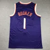 Devon Booker Basketbol Formaları Kevin Durant 2023-24 Sezon Siyah Blue White Erkek Kadın Gençlik Şehir Jersey S-XXL 1 35