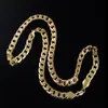 Mens 18K Yellow Gold GP 10MM Classic Curb Chain Solid Heavy Link Necklace 24 271S