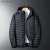 Herren Daunenparkas 2022 Winter Warme Daunenjacke Modemarke Ultraleichte Eiderdaunen Herren Casual Stehkragen Mantel Schlanke Daunenjacke mit KapuzeL231014