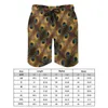 Shorts pour hommes Peacock Feathers Board Summer Green Gold Sports Fitness Pantalon court Mâle Séchage rapide Casual Oversize Beach Trunks