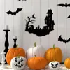 1 pezzo di decorazioni per esterni di Halloween, decorazioni di Halloween del castello nero, cartelli da cortile con sagoma di gatto in metallo per decorazioni per feste nel patio esterno del giardino